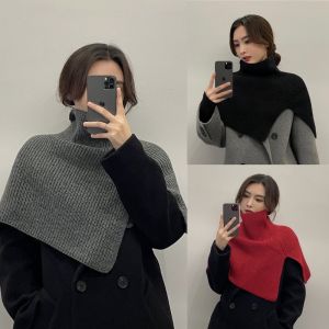 Pullover Scarf Turtleneck Furcal Neckercief Winter Women Warm Scarf Solid Color Neck Cover Lady Fashion Neckscarf 2025 Shawl
