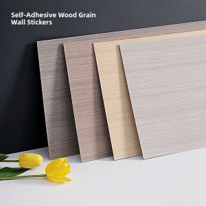 Thickened Wood Grain Self Adhesive Wall Panel Decorative Aluminum Plastic Board Waterproof Living Room Background Wall Renovation Sticker
