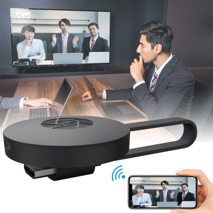 New G2 WIFI เครื่องฉายหน้าจอแบบไร้สาย HDMI สำหรับโทรศัพท์มือถือ เชื่อมต่อกับทีวีโปรเจคเตอร์ โปรเจ็กเตอร์ Android/IOS Chromecast สาย USB ง่ายต่อการพกพา