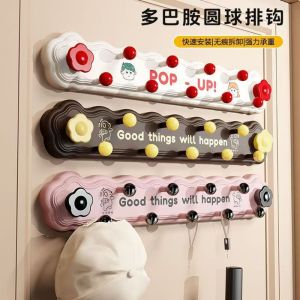 Dopamine Suction Cup Hook Heavy Duty Door Back Clothes Hanger Indoor Door Wall Mounted Storage Organizer Strong Adhesive Plastic