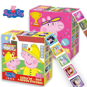 200Pcs/Box Peppa Pig Roll Sticker 3-6 Year Old Child Cartoon George Character Girl Child Reward Sticker Toy Gift