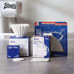 Bincoo Coffee Filter Paper Round Filiter Paper Coffee Machine Handle Filter Paper Powder Bowl Filter Paper Universal V01 V02 Coffee Bowl Shape Filter Paper