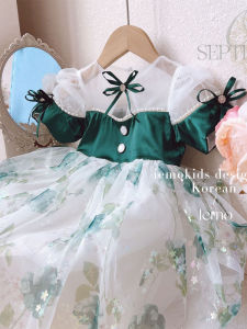 Sweet Princess Style Cotton Romper with Lace Butterfly Knot for Girls Summer Short Sleeve Clothing Childrens Fashion