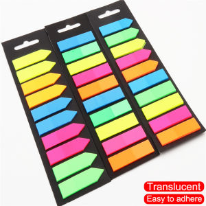 200 Sheets Color Sticky Notes Memo Pad Notes Index Transparent Post Stickers Bookmarks Notepad School Office Stationery Supplies