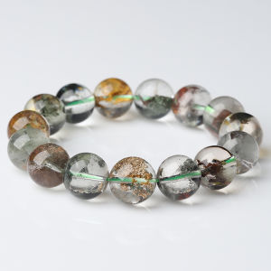 QINBAOSHUIJING | Natural Phantom Colorful Crystal Bracelet