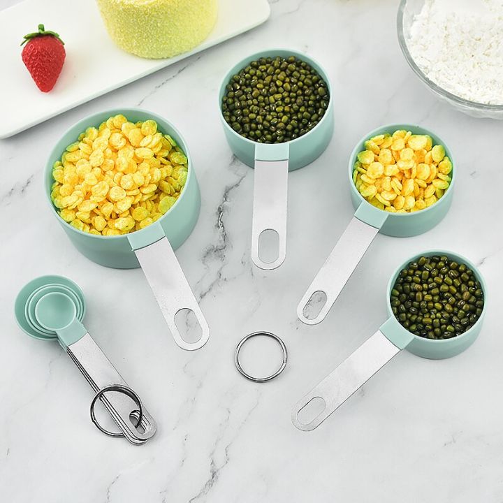 8pcs Measuring Cup Measuring Spoon Set Stainless Steel Handle With ...