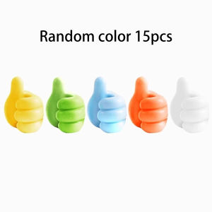 Multi-Functional Thumb Hook Data Cable Organizer Strong Adhesive No-Drilling Cute Small Hand Sticky Tape Cable Management