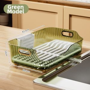 Kitchen Dish & Utensil Sink Counter Drain Rack