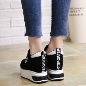 IELGY velcro high top womens thick sole heightening casual sports shoes