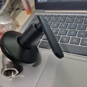 Stop kran tanam bahan Stainless SUS 304 - Hitam