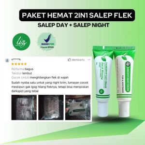 AMPUH!!! 2in1 Paket Salep Siang dan Malam Elzet Skincare BPOM Cream Pemutih Glowing Wajah Cepat Alami Permanen Krim Pemutih Malam Pencerah Kulit Kusam Krim Penghilang Flek Melasma Bintik Hitam Membandel Cream Penghilang Jerawat Komedo Beruntusan Membandel