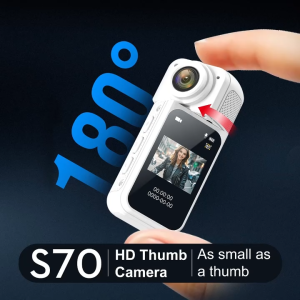 S70 1.47-Inch 2.7K HD Thumb Action Camera Ultra-Light WiFi Magnetic Cam For Vlogging And Motorcycle
