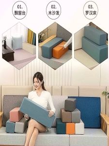 Ghế Sofa Bằng Gỗ Nguyên Khối Hình Chữ Nhật Đệm Đầu Giường Phong Cách Han Solo Đệm Đầu Gối Cho Bàn Làm Việc Đệm Đầu Gối Cho Ghế Sofa