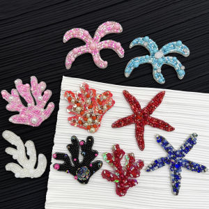 Pha Lê Ngọc Trai San Hô Thủ Công Kiểu Pháp Vá Váy Vá Túi Trang Trí Phụ Kiện May Vá Vật Liệu Thủ Công DIY