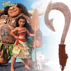 Bandai | 42cm Disney Moana 2 Ocean Adventure Fish Hook Knife Figure Toys with Light Cosplay Maui Weapon Children Birthday Gift Toys