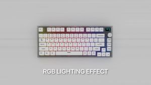 FANTECH Wireless Keyboard คีย์บอร์ดเกมมิ่ง 75% RGB Hot Swap มีจอ OLED Yellow Switch Brown Switch Red Switch Blue Switch รองรับ Bluetooth Wireless ต่อสาย รุ่น MK910