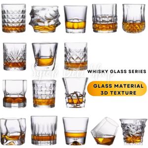 Whisky Glass Transparent Glass Water Glass 威士忌酒杯透明玻璃杯