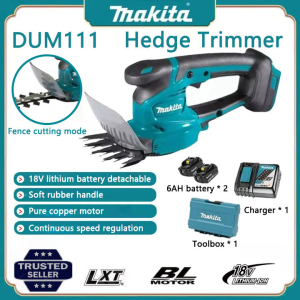【Original facturer/Warranty 1 years】Makita DUM111 Electric cutting grass hedgerian charging wireless pruning machine gardening green branches and branches tea tree shear