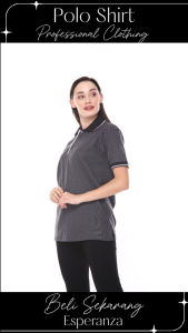 Kaos Kerah Polo Shirt Kerah Esperanza - CTNK Misty Gelap