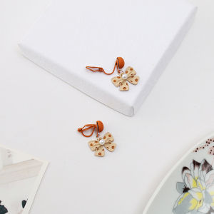Fashionable Polka Dot Butterfly Knot Earrings for Women No Piercing Required Trendy Design Spring Autumn Winter Jewelry