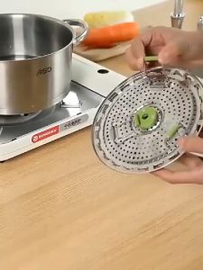 MLADEN Stainless Steel Kitchen Food Steamer Basket Foldable Steamer Cookingwear Steamer Kitchenware