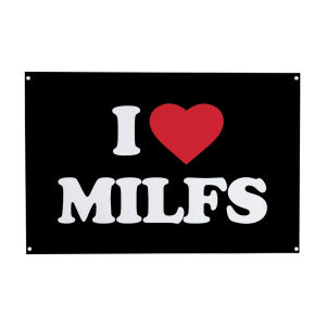 FLAGLINK 90x150 CM I LOVE MILFS Flag Fun Poster Mens Cave Wall Flag With Brass Grommets For Decoration