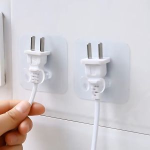 Creative Socket Hook Hanger Transparent Plug Wall Mount Bracket Kitchen Wall Strong Adhesive Hook