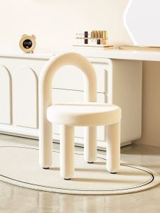 YIZUO | Fairy Style Makeup Chair Sheepskin Backrest