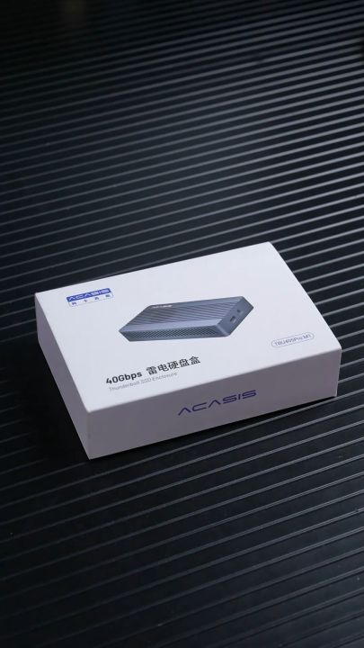 ACASIS USB4.0 M.2 Nvme Thunderbolt SSD Enclosure 40Gbps เข้ากันได้กับ Thunderbolt 3/4, รองรับอินเทอร์เฟซ Downward พร้อมสาย Thunderbolt 4 C ถึง C, Thunderbolt SSD Enclosure, TBU405 รุ่นอัพเกรดพร้อมพัดลม