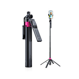 MeeGoo Selfie Stick Bluetooth Aluminum Alloy Selfie Stick 1.6m Live Streaming Stabilization Floor Phone Stand with Four-Axis Smart Gimbal Phone Holder