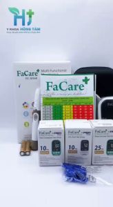 Máy Đo Đường Huyết FaCare FC-M168 Đo 3 Chỉ Số ( Cholesterol Acid Uric Glucose ) 1000 Lần Nhớ