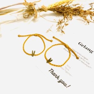 Gelang Huruf Couple Inisial A Sampai Z Pasangan Sahabat Tali Nylon Lembut Kuat Nyaman Model Terbaru Simple Elegan Mewah Kibasbracelet