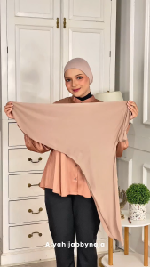 ALYACHIC - Zea Segitiga Instan Bergo Jersey Allsize Dewasa Polos