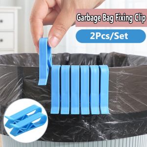 12pcs Waste Basket Can Fixation Clip Rubbish Bag Clips Practical Garbage Bag Anti-Slip Holder Clamp Snack Bag Sealing Tools