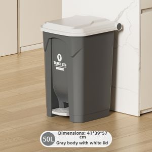 ABEPC | Large Pedal Covered Trash Can 50L