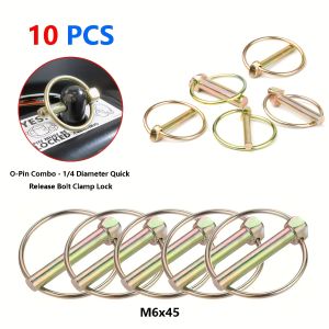10Pcs Steel O-Ring Assortment Kit: Durable Quick-Release Pins for Tractors/Trailer Hitches. Ideal for Towing/Pulling Sturdy Con