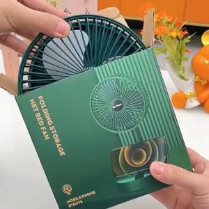 Foldable Telescopic Fan USB Rechargeable Direct Current DIY Kipas Boleh Lipat 3 Speed 15cm Telescope Cooling Plug In Fan