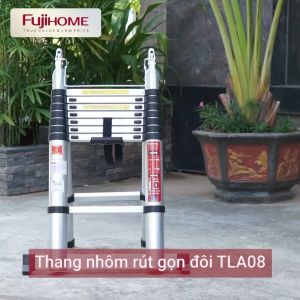 Thang nhôm rút chữ A Nhập Khẩu 44M - 5M gấp gọn chính hãng FUJIHOME thang rút đôi xếp gọn gia đình đa năng
