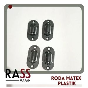 Roda Matex Plastik Lemari Sliding Olimpik Hitam 10PCS