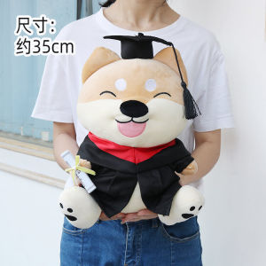 Shiba Inu Graduation Doll Scholar Uniform Doll Doctorial Hat Doll Clothes Masters Gown Kindergarten University Gift Customization