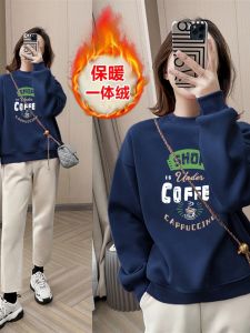 เสื้อเชิ้ตแขนยาวผ้าฝ้ายหนาสําหรับผู้หญิงพิมพ์ลายหลวมสําหรับฤดูใบไม้ผลิในฤดูใบไม้ร่วง