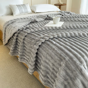 GUANGMANZHI | Chiếc Chăn Lông Thỏ Flannel Coral Fleece Đầy Đặn