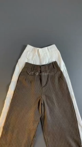 Celana Kulot Wanita Oropants Stripe Highwaist Ukuran MLXLXXL Jumbo Bahan Semiwoll Kekinian