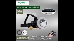 S80W Headlamp Harvest Lighting Senter Kepala LED Silver Series