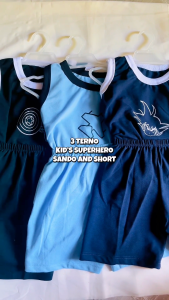 3 PCS KIDS MUSCLE SANDO AND SHORT TERNO FOR BOYS ASSORTED COLORS AND DESIGNS ONLY