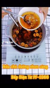 Bếp điện từ đơn Perfect PF-EC66 - Công suất 2200W - 8 Chức năng - Điều khiển Tiếng Việt