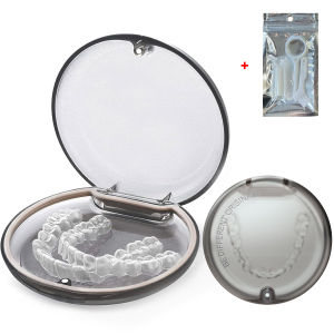 Retainer Case with Magnetic Closure Invisible Aligner Case with Removal Tool Chewies Brush Travel Orthodontic Retainer Holder
