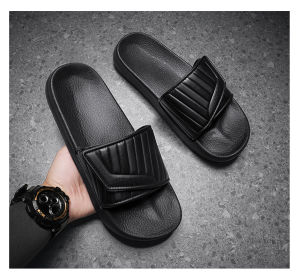 Adjustable Mens Slippers Soft Bottom Anti-slip Large Bone Wide Comfortable Painful Foot Arch Support Flat Heel Daily Wear