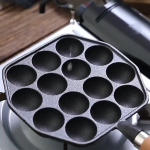 Baking Takoyaki Pan 14 Holes Household Non Stick Octopus Meat Balls Baking Forms Mold Tray Takoyaki Cast Iron Mold Cookware