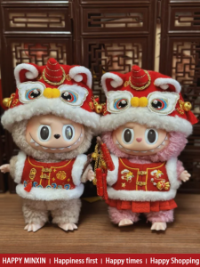 Labubu Third Generation Plush Doll Clothes 17cm Standing Macaron V1 Doll Spring Fashion Trend Cotton Toy Doll Outfits